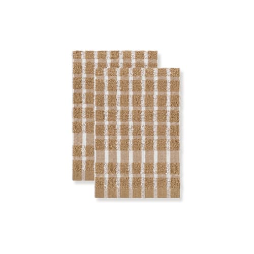 Basic Dish Cloth, 12x12, 0.77lbs, Taupe/Natural